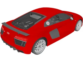 Audi R8 V10 Plus (2016) 3D Model preview
