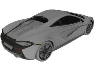 McLaren 570S 3D Model preview