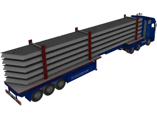 Mercedes-Benz Convoy Exeptionnel 3D Model preview