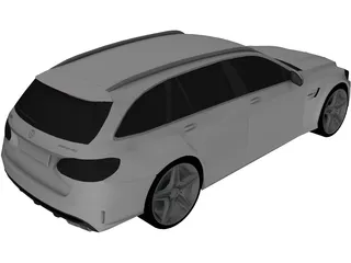 Mercedes-Benz C63 AMG Estate (2014) 3D Model preview