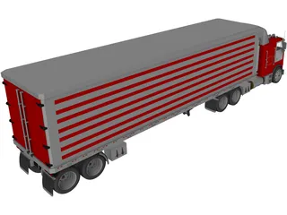 Freightliner Truck 3D Model preview