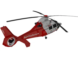 Eurocopter AS-365 Air Ambulance 3D Model preview