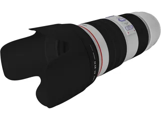 Canon EF 70-200mm f/2.8 L IS USM Lens 3D Model preview
