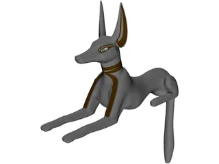 Anubis Statue 3D Model preview
