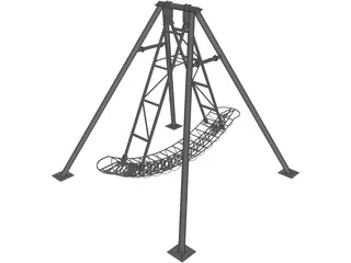 Amusement Park Ship 3D Model preview