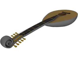 Lute 3D Model preview