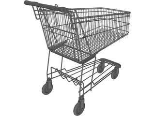 Shopping Trolley 3D Model preview