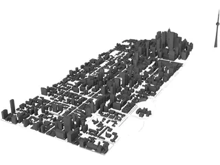 Toronto City Block 3D Model preview
