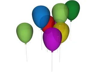 Balloons 3D Model preview