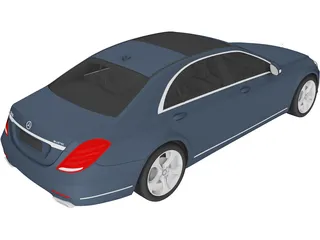 Mercedes-Benz S-Class S350 Bluetec (2014) 3D Model preview