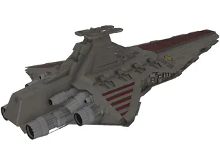 Venator Class Star Destroyer 3D Model preview