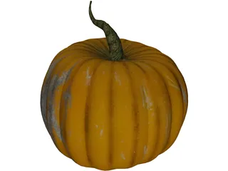 Pumpkin Head Halloween 3D Model preview