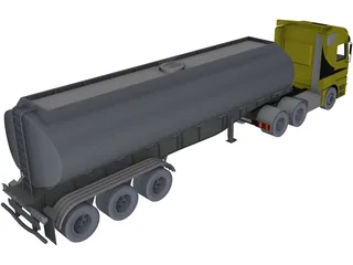 Mercedes-Benz Tank Truck 3D Model preview