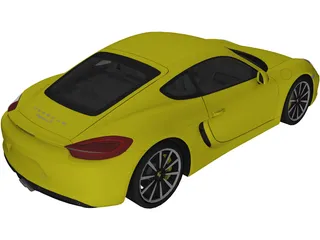 Porsche Cayman S (2014) 3D Model preview