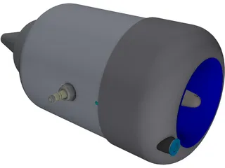 KJ-66 Jet engine 3D Model preview