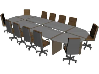 Conference Table 3D Model preview