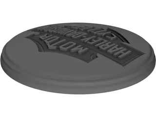 Harley Davidson Logo 3D Model preview