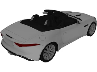 Jaguar F-Type V6 (2014) 3D Model preview