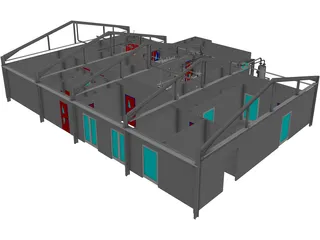 Slaughter House for Chickens 3D Model preview