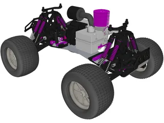 HPI RC Monster Truck Car 3D Model preview
