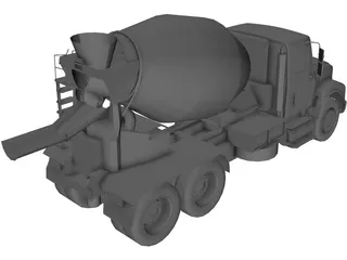 Cement Mixer Truck 3D Model preview