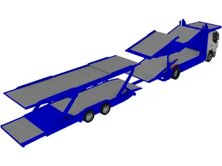 Iveco Stralis Car Carrier 3D Model preview