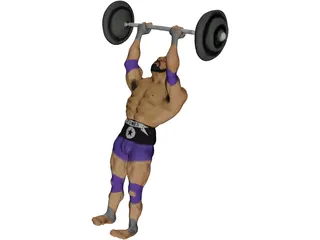 Body Builder Action Figure 3D Model preview