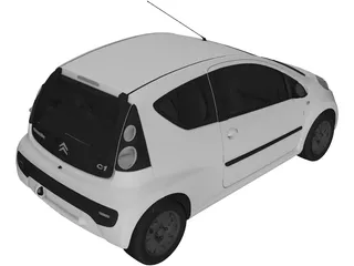 Citroen C1 3-doors 3D Model preview
