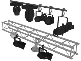 Stage Lights 3D Model preview
