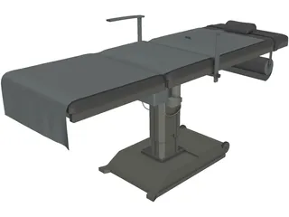Hospital Bed 3D Model preview