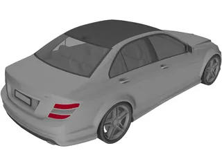 Mercedes-Benz C350 AMG (2012) 3D Model preview