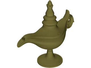 Magic Lamp Genie 3D Model preview