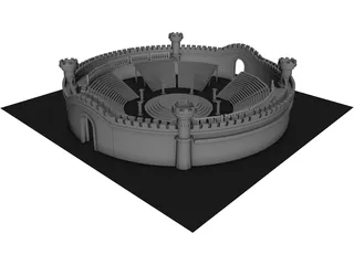 Arena Medieval 3D Model preview