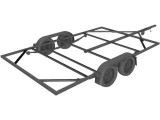 Trailer Flat 3D Model preview