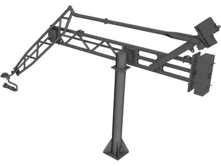 Marine Loading Arm 3D Model preview