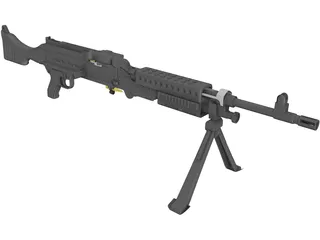M240 Machinegun 3D Model preview