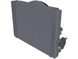 Radiator Yamaha XJ6 Valeo Custom 3D Model preview
