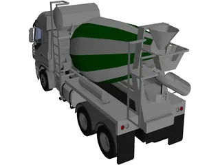 Iveco Stralis 6x4 Concrete Truck 3D Model preview