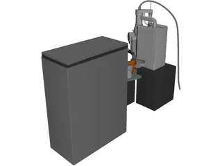 Trasmission Electronic Microscope 3D Model preview
