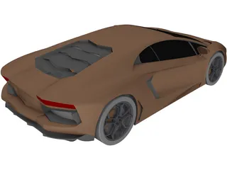 Lamborghini Aventador 3D Model preview