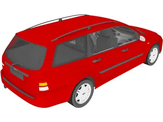 Ford Focus Wagon (1998) 3D Model preview