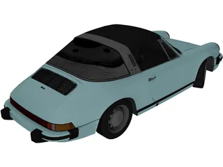 Porsche 911 Targa 930 (1974) 3D Model preview