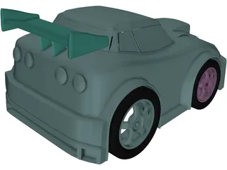 Cartoon Car 3D Model preview