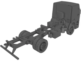 Iveco Light Truck Chassis 3D Model preview