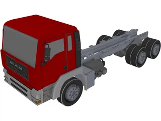 MAN Truck 6x4 3D Model preview