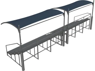Bleacher 3D Model preview