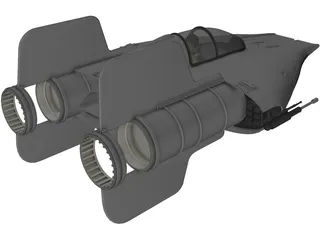 Star Wars A-Wing 3D Model preview