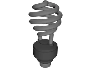 Energy Saving Lamp 3D Model preview