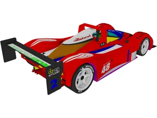 Ferrari 748 Le Mans 3D Model preview