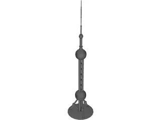 Oriental Pearl Tower Shanghai 3D Model preview